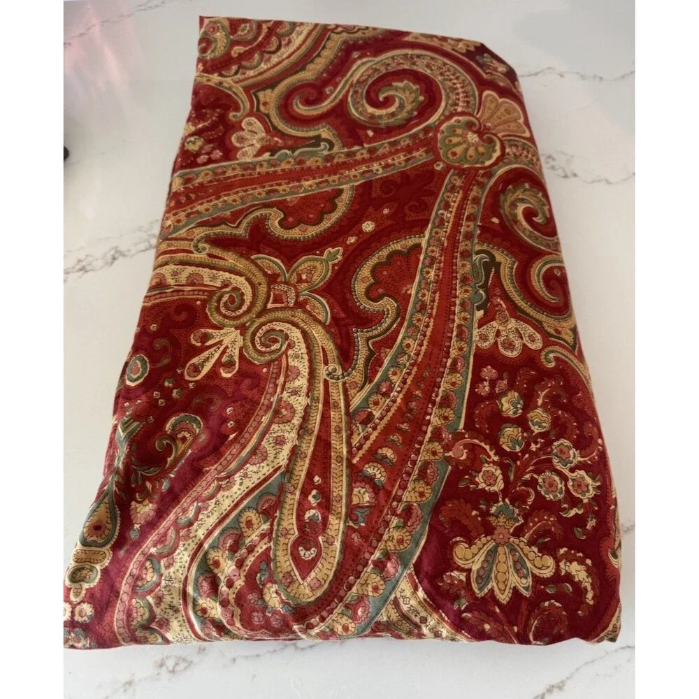 Pottery Barn Caesarea 79737 Paisley King Duvet Cover 2 Pillow Shams 100% Cotton